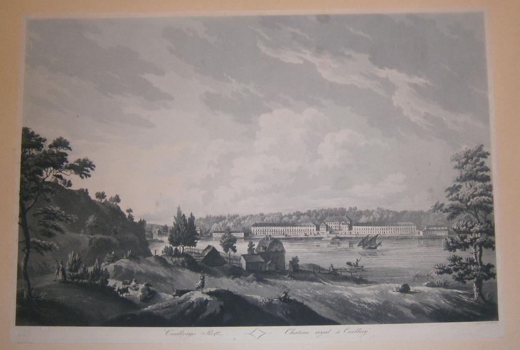 Martin, Johan Fredrik (1755-1816): Calbergs Slott. Chateau royal de Carlberg.