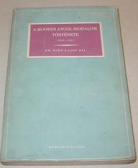 Biró Lajos Pál: A modern angol irodalom története. 1890-1941