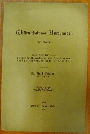 Karl Trübner: Wissenschaft und Buchhandel