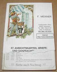 Meixner, Auktionhaus: ANSICHTKARTEN-BRIEFE-UND GANZSACHENAUKTIONEN 1995/47