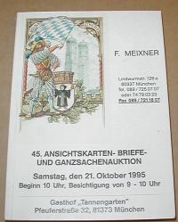 Auktionhaus, Meixner: ANSICHTKARTEN-BRIEFE-UND GANZSACHENAUKTIONEN 1995/45