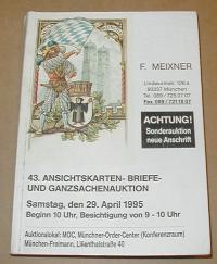Meixner, Auktionhaus: ANSICHTKARTEN-BRIEFE-UND GANZSACHENAUKTIONEN 1995/43