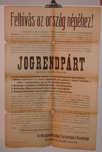 Felhívás az ország népéhez! Az Országos Keresztény Tisztviselőpárt. 1920. május 15