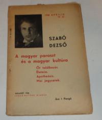 Szabó Dezső: A magyar paraszt és a magyar kultúra