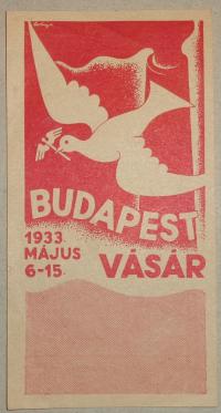 BUDAPEST VÁSÁR 1933.  Számolócédula