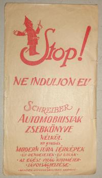 SCHREIBER AUTOMOBILISTÁK ZSEBKÖNYVE . Számolócédula