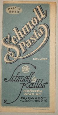 SCHMOLL Pasta, számolócédula