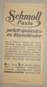 SCHMOLL Pasta, számolócédula