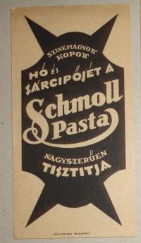 SCHMOLL Pasta, számolócédula