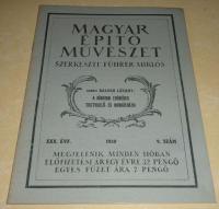 Szerkeszti Führer Miklós: Magyar Építőművészet. A Bábhidai Erőművek tisztviselő- és munkásházau. 1930. XXX. évf. 9. szám