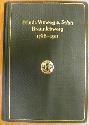 Verlagskatalog von Friedr. Vieweg & Sohn in Braunschweig 1786-1911