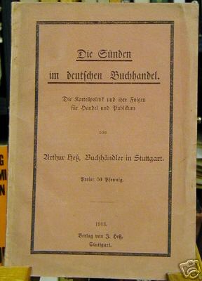 Urthur Hek: Die Sünden im deutschen Buchhandel