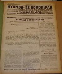NYOMDA- ÉS ROKONIPAR. A könyvnyomdai.....munkaadók lapja