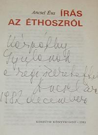 Ancsel Éva: Írás az éthoszról