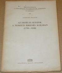Sárközi Zoltán: Az erdélyi szászok a nemzeti ébredés korában. (1790-1848)