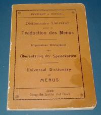 Duchamp Henry-  Albert Jenning: La Traducteur Des Menus / Menu-Translator / Ubersetzungsbuch Fur Speisekarten
