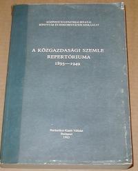 Hernádi László Mihály: A Közgazdasági Szemle repertóriuma. 1893-1949