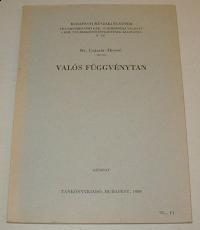 Császár Ákosné: Valós függvénytan