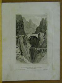 Brücke St Louis Auf der grossen Strasse von Genua nach Bizza über die Meer-Alpen
