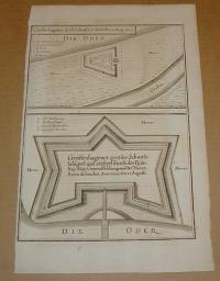 Merian Matthäus: Griffenhagener Zoll Schantz erobert den 21. Aug. 1659. Greiffenhagener grosse Schantz belägert und erobert durch der Röm. Kay:. May:. General Feldzeugmeister Herrn Baron de Souches, Anno 1659, den 21. Augusti