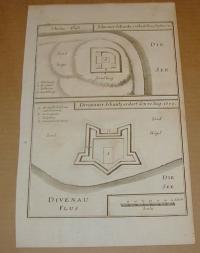 Merian Matthäus: Schwiner Schantz erobert den 1. Sept. 1659 - Divenauer Schantz erobert den 30. Aug. 1659