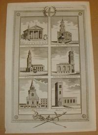 Thorton William: London churches. St. Paul's. St. Mary. St. Clement's. St. Mary Woolnorth. St. Edmund