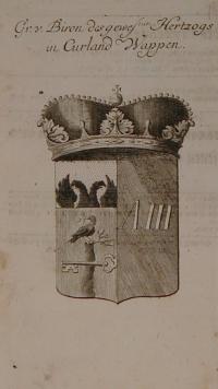 Gr.y. Biron des gewes Hertzogs in Curtand Wappen