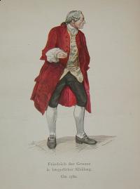 Friedrich der Grosse in bürgerlicher Kleidung Um 1780