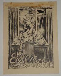 Michael Fingesten: Ex libris Dr. med. Karl Knauf. Klisé