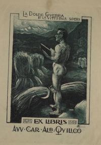 Bosco, Alfonso Maria 1858-1921: Ex libris Avv. Car. Alb. Quilico (Avvocato Carlo Alberto Quilico)