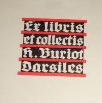Lehrer, Franz: Ex libris et Collectis H. Buriot Darsiles