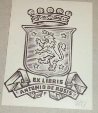 Fery Antal: Ex libris Antonio de Rosis