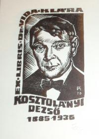 Fery Antal: Ex libris Dr. Vida Klára