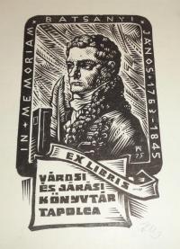 Fery Antal: Ex libris Városi Könyvtár Tapolca