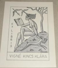 Schorr Tibor: Ex libris Vighné Kincs Klára