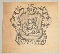 Ex libris Dr. Kaposy György