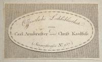 Öffentliche Leihbibliothek von Carl Armbruster und Christ Kaulfuß