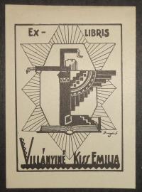 Dinnyés Ferenc: Ex libris Villányiné Kiss Emilia