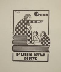 Dinnyés Ferenc: Ex libris Dr. Lustig István