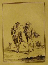Duplessis-Bertaux, Jean (1747-1819): Umbrella and windbag seller/Esernyő és fújtató árus