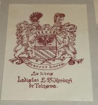 Ex libris Ladislai L. Korányi de Tolcsva