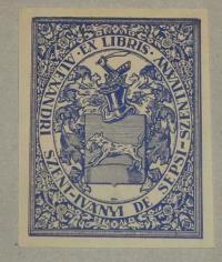 Ex libris AlexandriSzent-Iványi de Sepsi-Szentivány