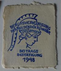 Berufsvereinigung Der Bildenden Künstler. Oesterreich.... 1948 Etikett
