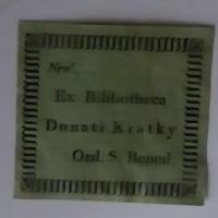 Ex bibliotheca Donati Kratky