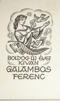 Drahos István: Boldog Új Évet Kíván Galambos Ferenc 1962