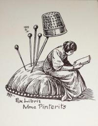 Balázsfy, Rezső (1885 - 1973): Ex libris Mme Pinterits