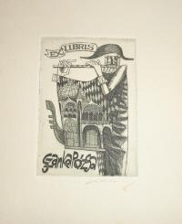 Kazinczy Gábor: Ex libris Szanka Rózsa