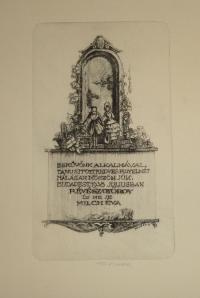RÉVÉSZ Kornél: Esküvőnk alkalmával tanurított kedves figyelmét hálásan köszönjük. Budapest. 1938. júliusban Révész György és neje Milch Éva