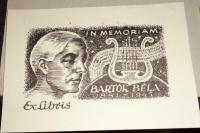 Kertes-Kollmann Jenő: Ex libris In memoriam bartók Béla. 1881-1945