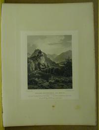 P. Hablitscheck: Schloss Ortenstein am Rhein. Canton Graubunden. The castle of Ortenstein on the Rhine. Le chateau D'Ortenstein sur le Rhin